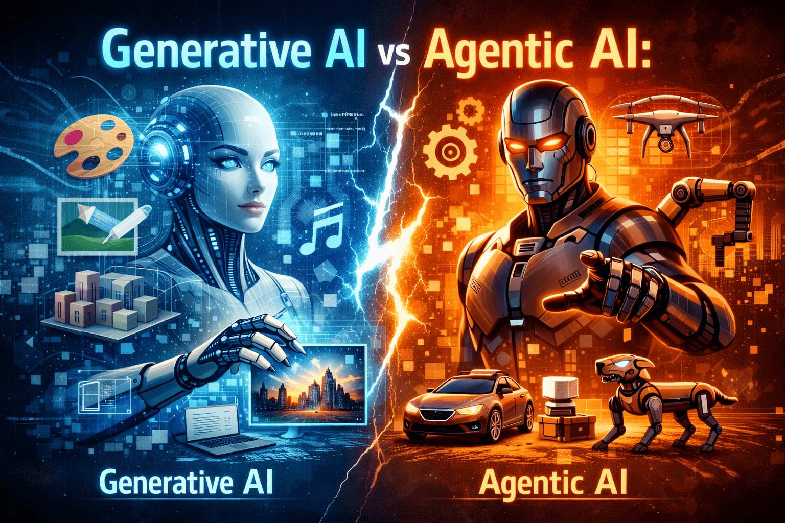 Generative AI vs Agentic AI: The Great Shift from Talking Tools to Digital Doers
